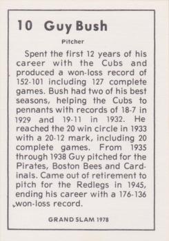 1978 Grand Slam #10 Guy Bush Back