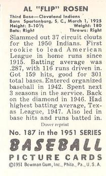 1982 Dover Publications Reprints American League #187 Al 