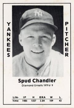 1979 TCMA Diamond Greats #9 Spud Chandler Front