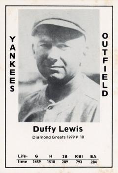 1979 TCMA Diamond Greats #10 Duffy Lewis Front