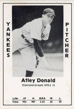 1979 TCMA Diamond Greats #12 Atley Donald Front