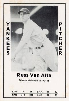 1979 TCMA Diamond Greats #16 Russ Van Atta Front