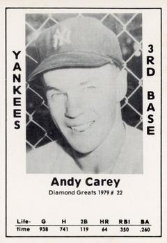 1979 TCMA Diamond Greats #22 Andy Carey Front