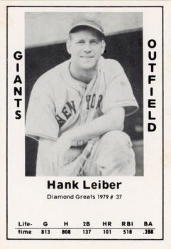 1979 TCMA Diamond Greats #37 Hank Leiber Front