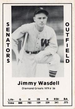 1979 TCMA Diamond Greats #56 Jimmy Wasdell Front