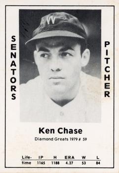 1979 TCMA Diamond Greats #59 Ken Chase Front