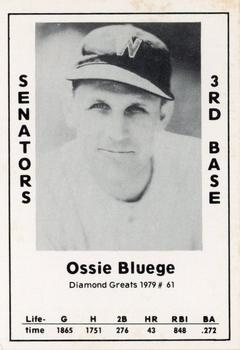 1979 TCMA Diamond Greats #61 Ossie Bluege Front