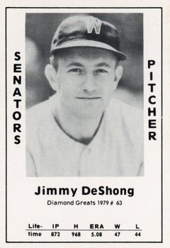 1979 TCMA Diamond Greats #63 Jimmie DeShong Front