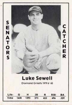 1979 TCMA Diamond Greats #65 Luke Sewell Front