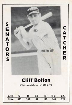 1979 TCMA Diamond Greats #71 Cliff Bolton Front