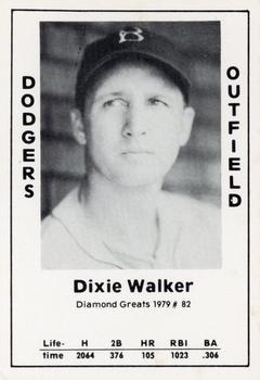 1979 TCMA Diamond Greats #82 Dixie Walker Front