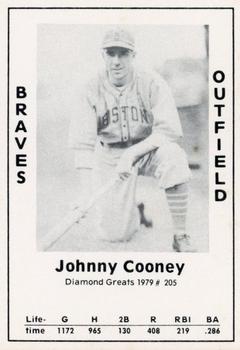 1979 TCMA Diamond Greats #205 Johnny Cooney Front