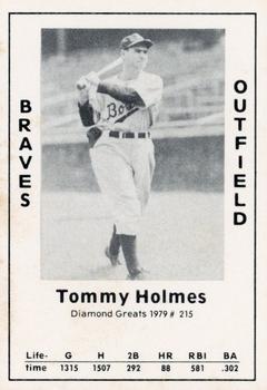 1979 TCMA Diamond Greats #215 Tommy Holmes Front
