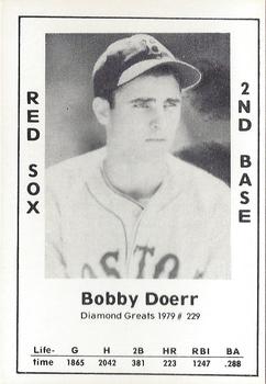 1979 TCMA Diamond Greats #229 Bobby Doerr Front