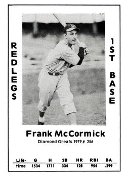 1979 TCMA Diamond Greats #256 Frank McCormick Front