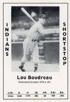 1979 TCMA Diamond Greats #291 Lou Boudreau Front
