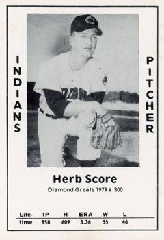 1979 TCMA Diamond Greats #300 Herb Score Front