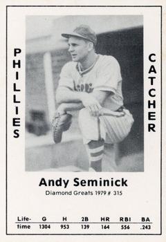 1979 TCMA Diamond Greats #315 Andy Seminick Front