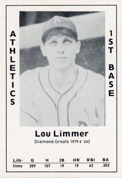 1979 TCMA Diamond Greats #342 Lou Limmer Front