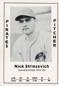 1979 TCMA Diamond Greats #354 Nick Strincevich Front