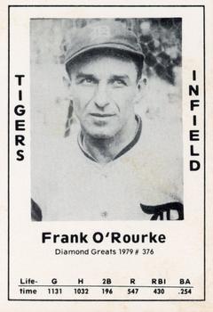 1979 TCMA Diamond Greats #376 Frank O'Rourke Front