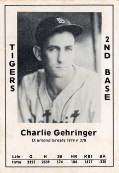 1979 TCMA Diamond Greats #378 Charlie Gehringer Front