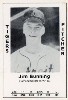 1979 TCMA Diamond Greats #397 Jim Bunning Front