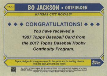 2017 Topps - 1987 Topps Baseball 30th Anniversary Chrome Silver Pack (Series One) #87-BJ Bo Jackson Back