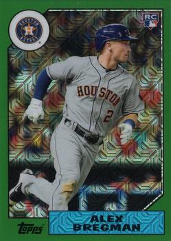 2017 Topps - 1987 Topps Baseball 30th Anniversary Chrome Silver Pack Green Refractor (Series One) #87-ABR Alex Bregman Front