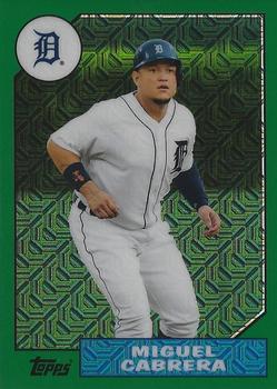 2017 Topps - 1987 Topps Baseball 30th Anniversary Chrome Silver Pack Green Refractor (Series One) #87-MC Miguel Cabrera Front