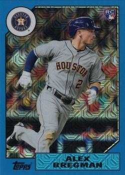 2017 Topps - 1987 Topps Baseball 30th Anniversary Chrome Silver Pack Blue Refractor (Series One) #87-ABR Alex Bregman Front