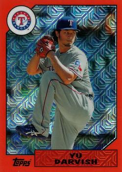 2017 Topps - 1987 Topps Baseball 30th Anniversary Chrome Silver Pack Orange Refractor (Series One) #87-YD Yu Darvish Front