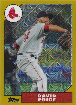 2017 Topps - 1987 Topps Baseball 30th Anniversary Chrome Silver Pack Gold Refractor (Series One) #87-DP David Price Front