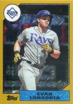 2017 Topps - 1987 Topps Baseball 30th Anniversary Chrome Silver Pack Gold Refractor (Series One) #87-EL Evan Longoria Front