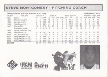 2004 Fargo-Moorhead RedHawks #NNO Steve Montgomery Back