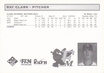 2004 Fargo-Moorhead RedHawks #NNO Ray Clark Back