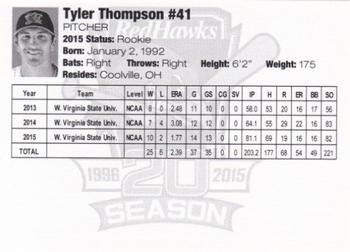 2015 Fargo-Moorhead RedHawks #NNO Tyler Thompson Back