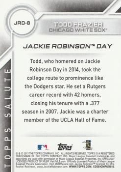 2017 Topps - Jackie Robinson Day Red #JRD-8 Todd Frazier Back