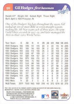2001 Fleer Greats of the Game #50 Gil Hodges Back