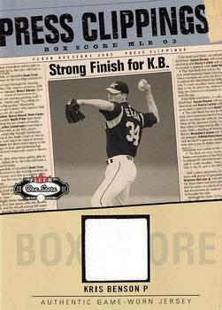 2003 Fleer Box Score - Press Clippings Game-Worn #KB-PC Kris Benson Front