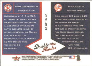2003 Fleer Double Header - Keystone Combinations #10 KC Nomar Garciaparra / Derek Jeter Back