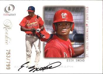 2001 Fleer Legacy #95 Esix Snead Front