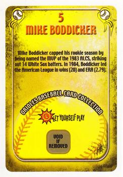 2004 Maryland Lottery Baltimore Orioles #5 Mike Boddicker Back
