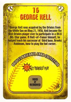 2004 Maryland Lottery Baltimore Orioles #16 George Kell Back