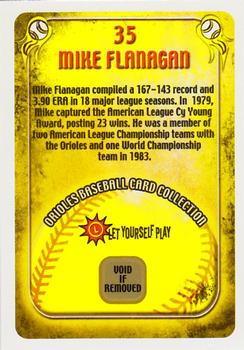 2004 Maryland Lottery Baltimore Orioles #35 Mike Flanagan Back