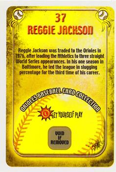 2004 Maryland Lottery Baltimore Orioles #37 Reggie Jackson Back