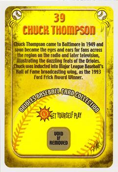 2004 Maryland Lottery Baltimore Orioles #39 Chuck Thompson Back