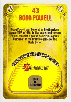 2004 Maryland Lottery Baltimore Orioles #43 Boog Powell Back