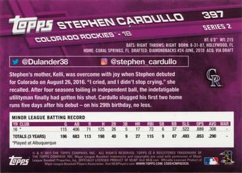 2017 Topps - Purple #397 Stephen Cardullo Back
