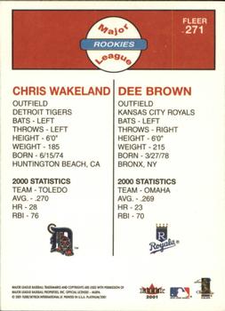 2001 Fleer Platinum #271 Chris Wakeland / Dee Brown Back